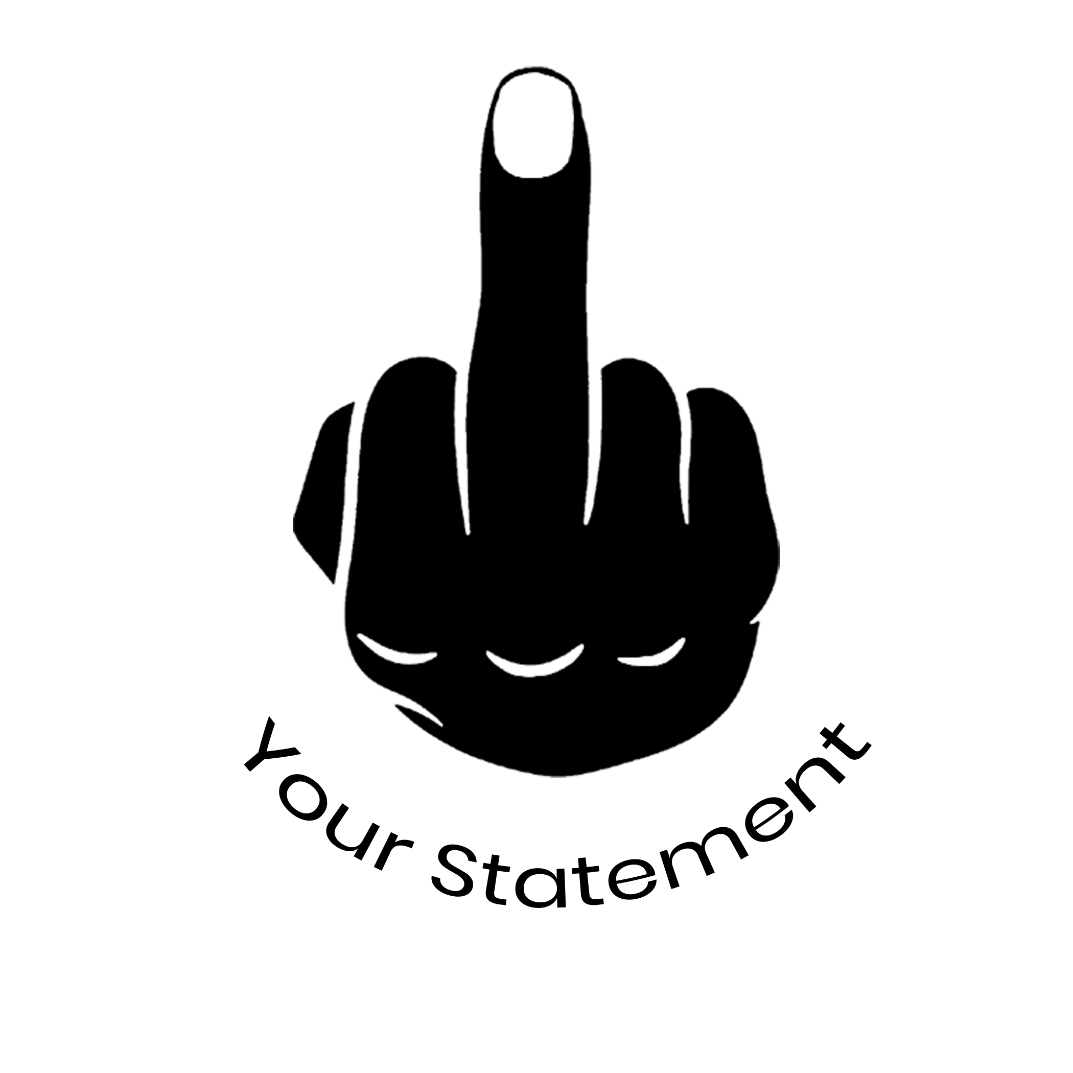 CUSTOMIZE YOUR OWN Flip Off Middle Finger 7″ x 7″ Window Sticker