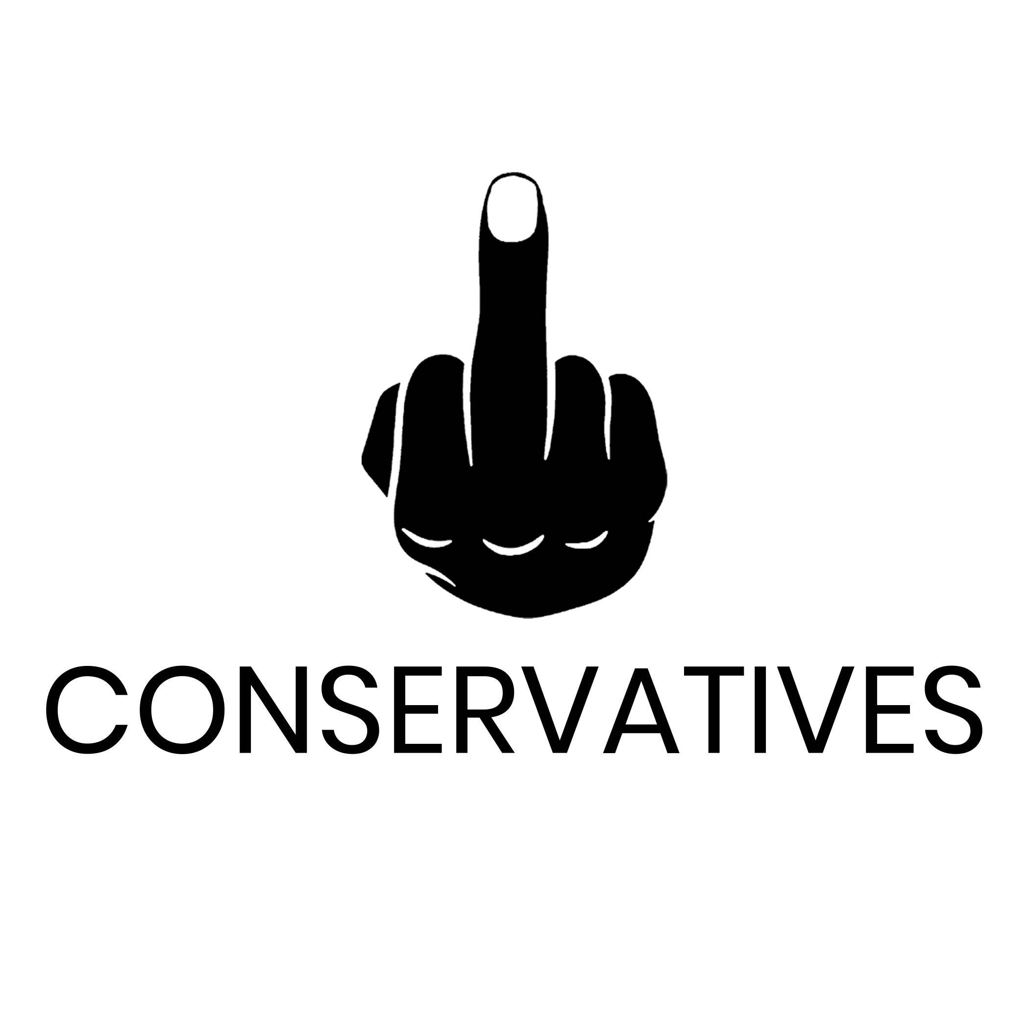 Fuck Conservatives 7″ x 7″ Window Sticker
