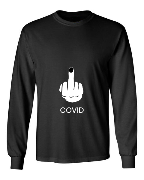 Fuck COVID Black Unisex Long Sleeve T-Shirt