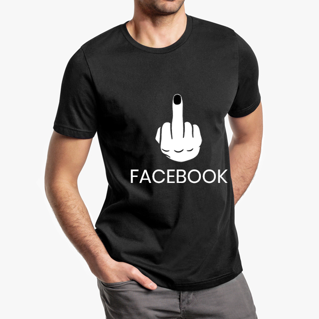 Fuck Facebook Black Unisex T-Shirt