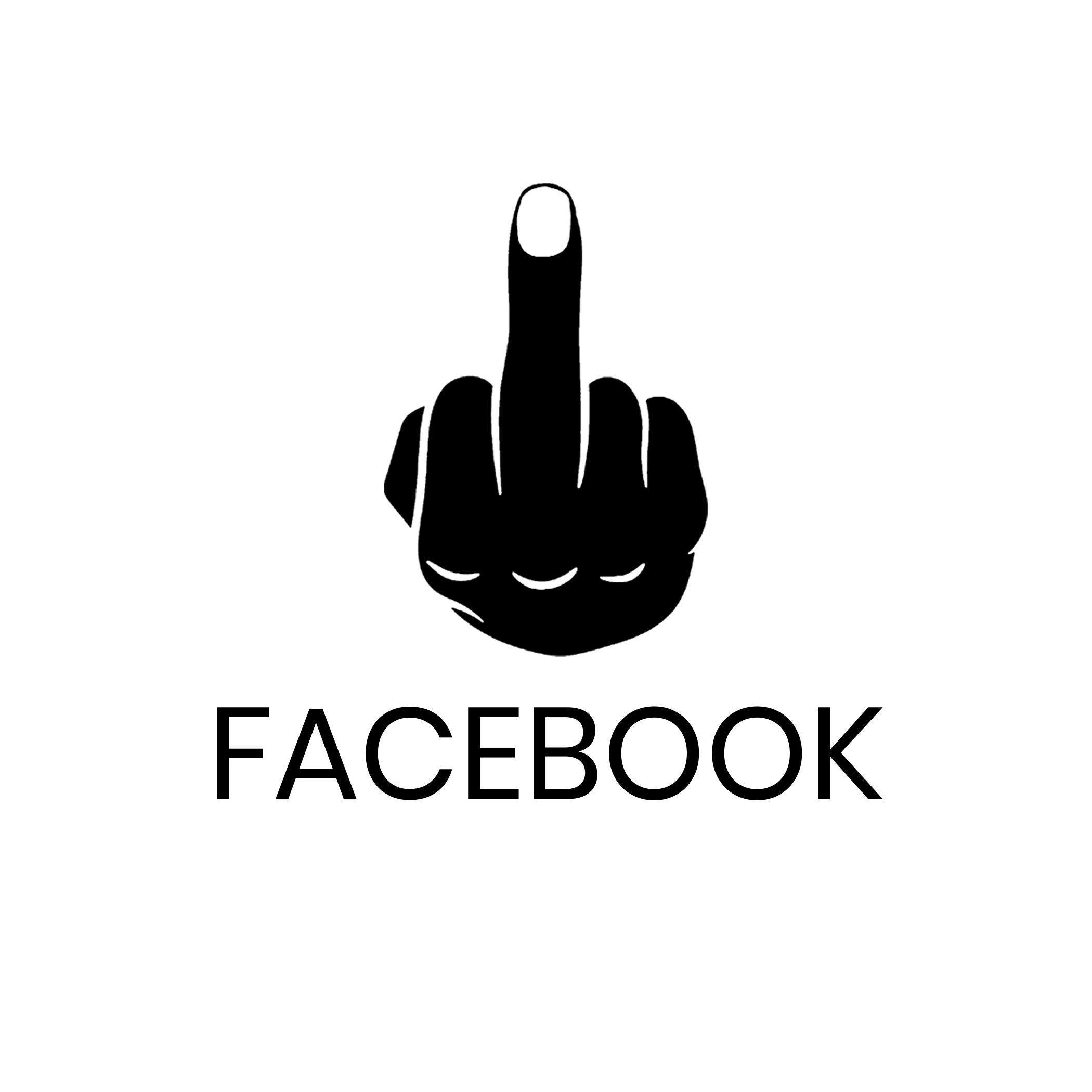 Fuck Facebook 7″ x 7″ Window Sticker