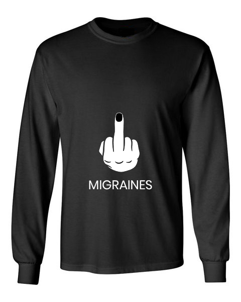 Fuck Migraines Black Unisex Long Sleeve T-Shirt