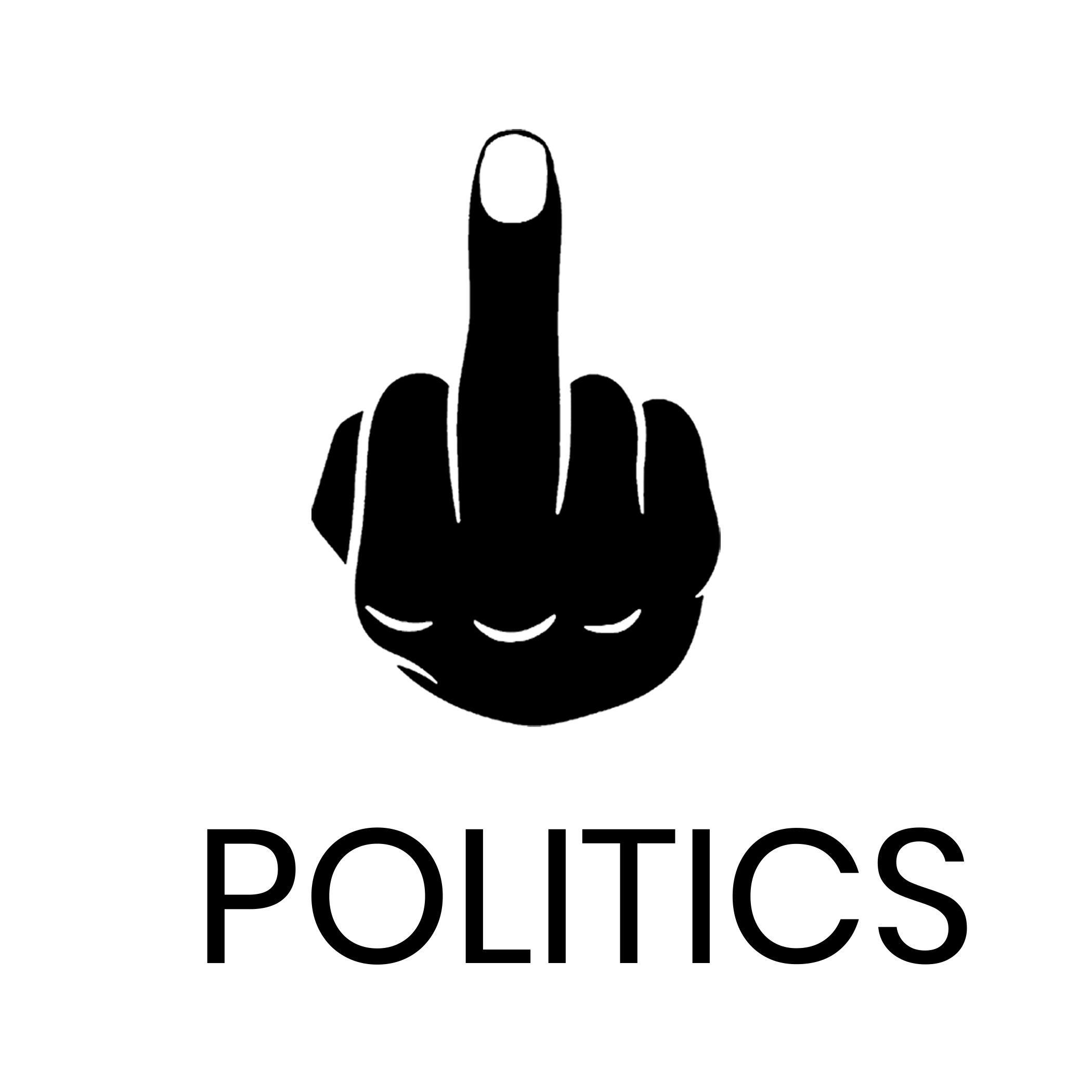 Fuck Politics 7″ x 7″ Window Sticker