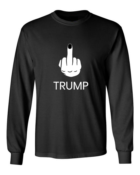 Fuck Trump Black Unisex Long Sleeve T-Shirt