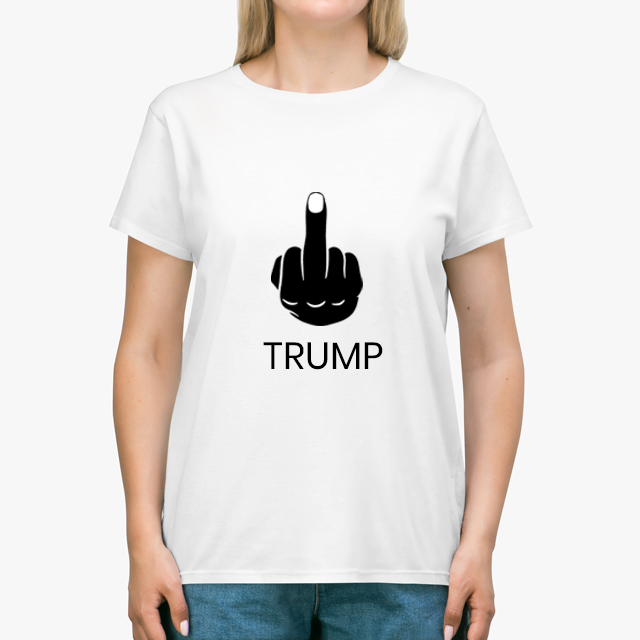Fuck Trump White Unisex T-Shirt